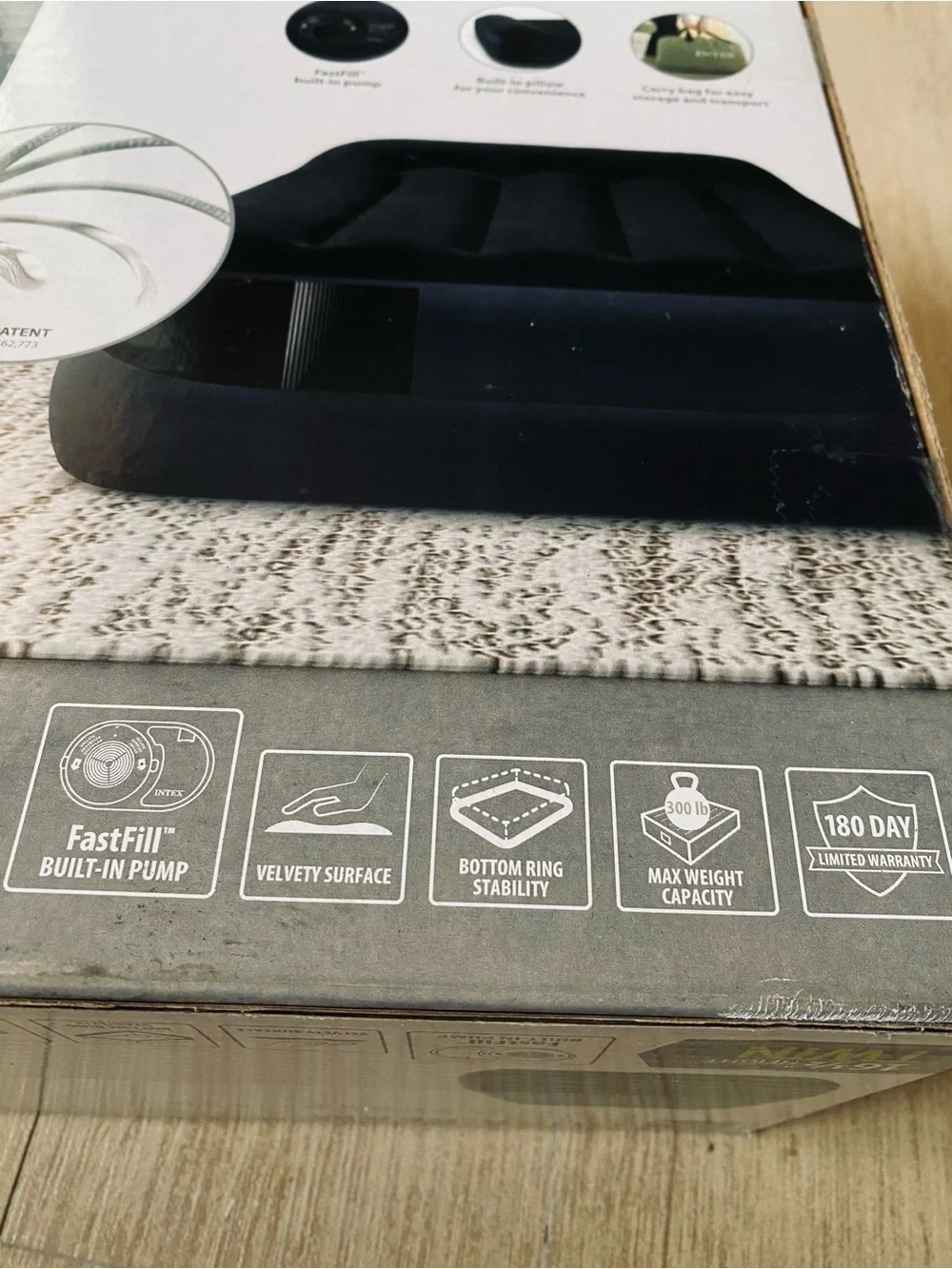 INTEX Dura-Beam Plus Inflatable Air Mattress - Black